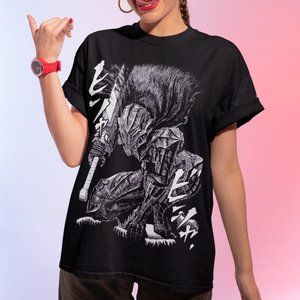 Berserk T-shirt Manga Strip Guts Berserker Armour Anime Black Shirt Soft Tee
